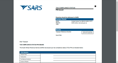 SARS eFiling Robot: Easy way to check tax compliance status Picture14
