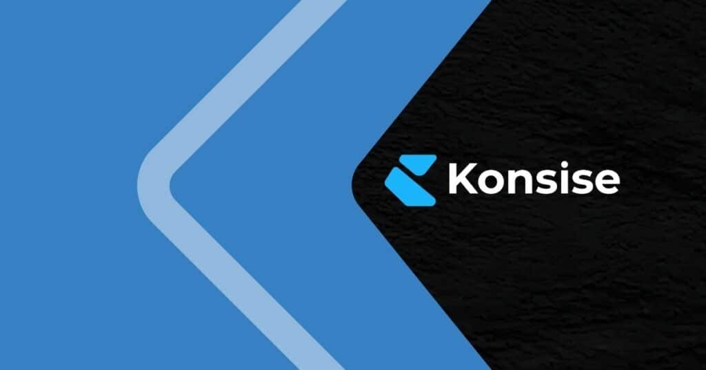 Konsise feature image Konsise logo set against a dark background