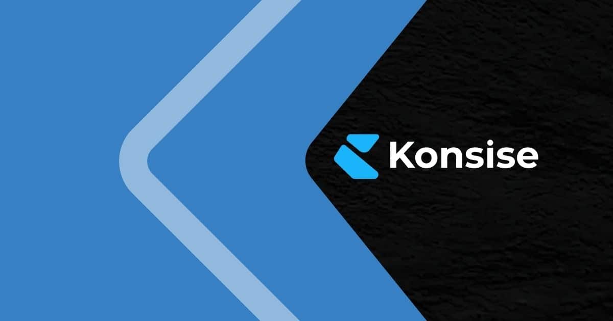 Konsise feature image Konsise logo set against a dark background