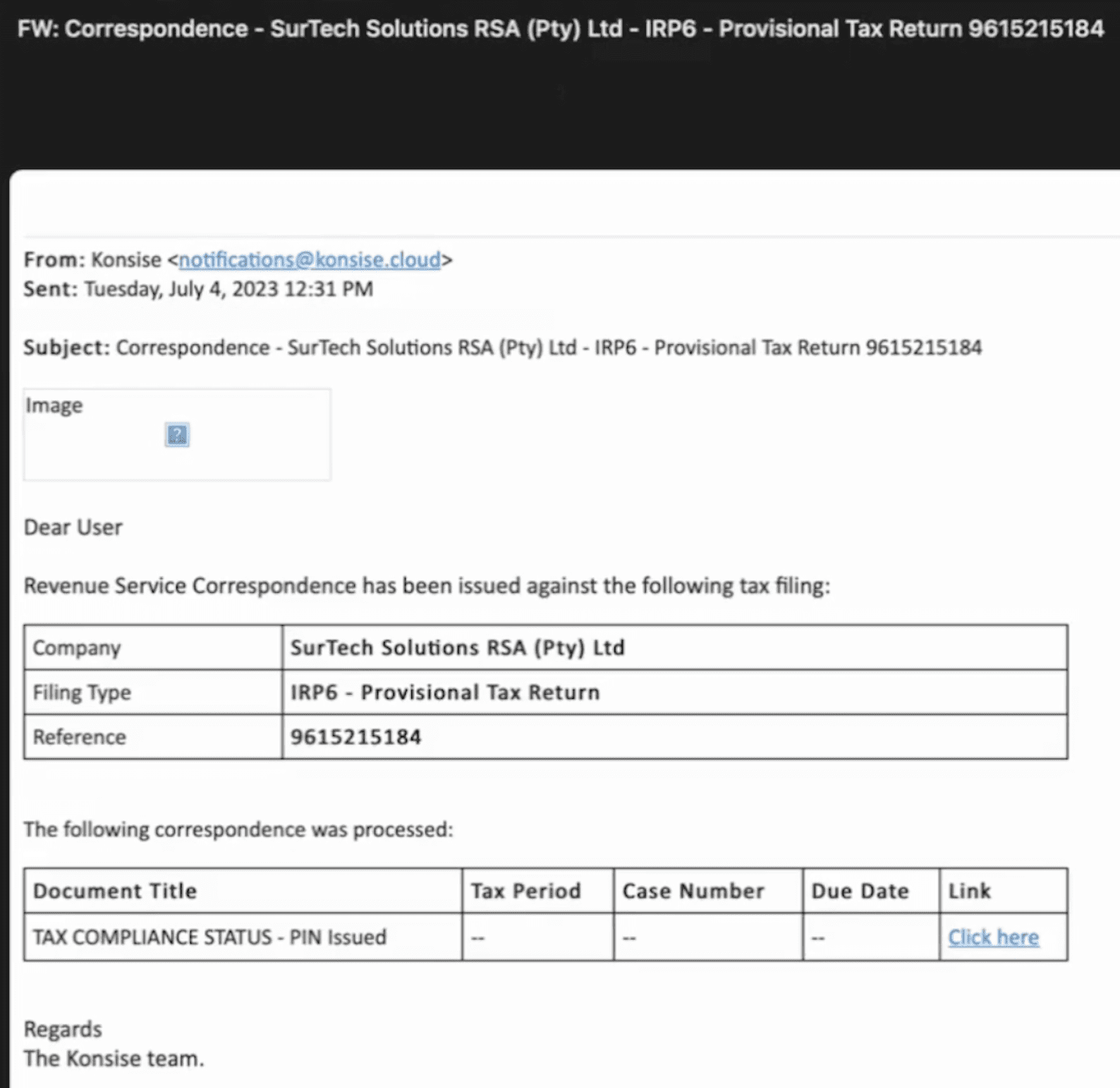 Retrieving & Managing SARS Correspondence Screenshot 2023 07 14 at 09.09.34