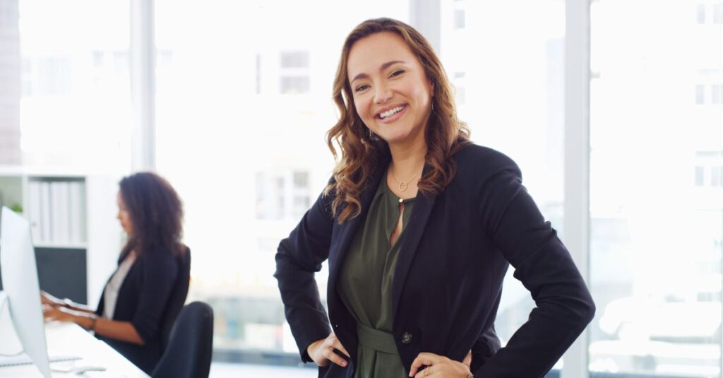 Professional Job Seeker – South Africa Professional business woman in South Africa looking confident and prepared for career opportunities