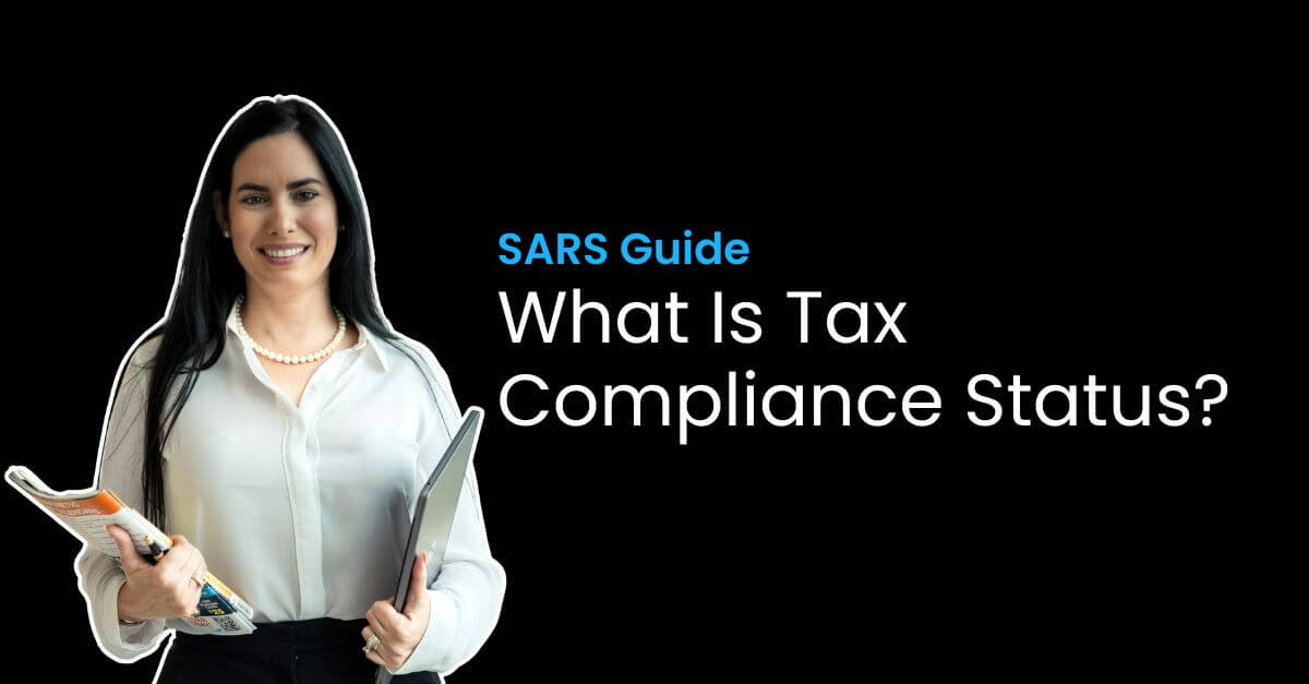 tax-compliance-status-south-africa-finance-professional Professional finance manager reviewing tax compliance status dashboard on laptop in South Africa